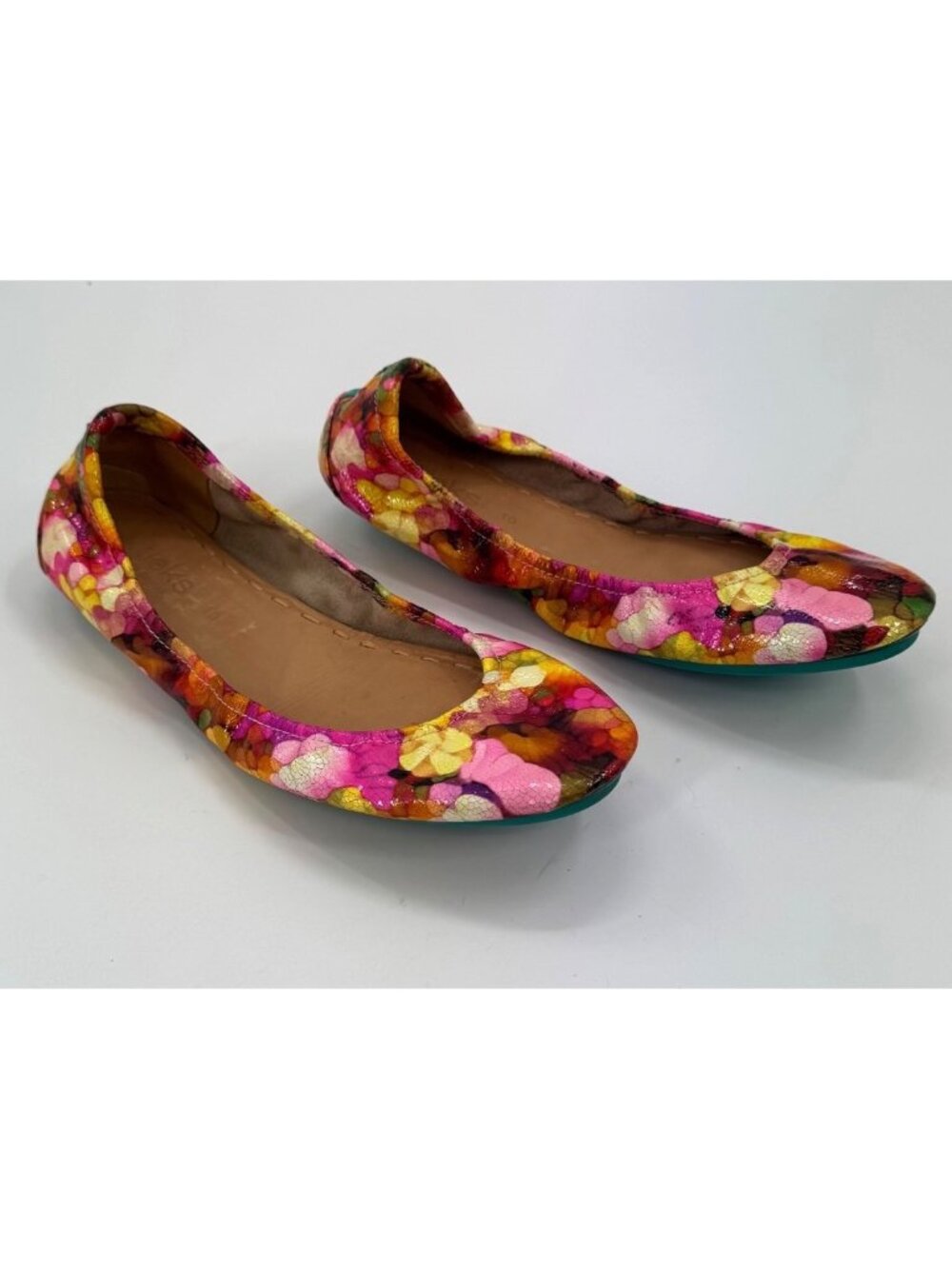 Tieks By Gavrieli Aquarella Ballet Flats Size 10 Multicolor Print Leather Shoes